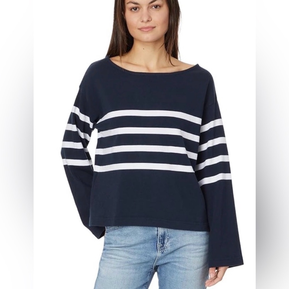 Faherty Cotton Sport Jersey Top Navy XS and M - Picture 2 of 9